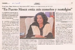 "En Puerto Montt están mis ensueños y nostalgias"