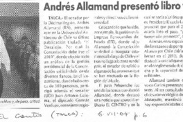 Andrés Allamand presentó libro "El Desalojo"