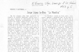Jorge López Le-Roy: "La mentira"