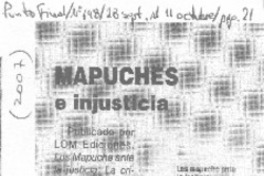 Mapuches e injusticia