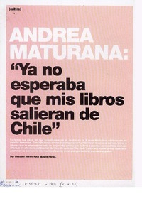"Ya no esperaba que mis libros saliera de Chile" (entrevista)