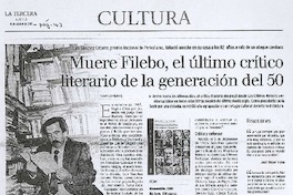 Muere Filebo, el último crítico literario de la generación del 50
