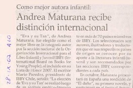 Andrea Maturana recibe distinción internacional