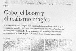 Gabo, el boom y el realismo mágico