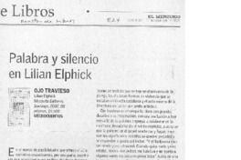 Palabra y silencio en Lilian Elphick