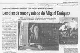 Los días de amor y miedo de Miguel Enríquez