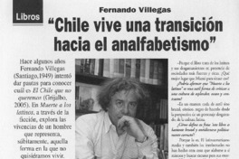 "Chile vive una transición hacia el analfabetismo" (entrevista)