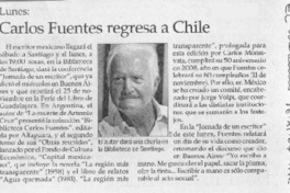 Carlos Fuentes regresa a Chile