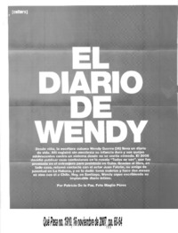 El diario de Wendy (entrevista)