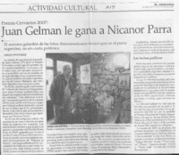 Juan Gelman le gana a Nicanor Parra