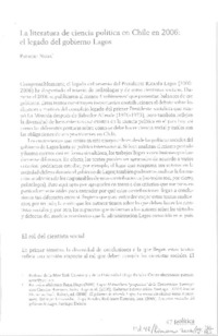 La literatura de ciencia política en Chile en 2006