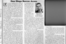 Don Diego Barros Arana  [artículo] Zenón Jorquera Figueroa