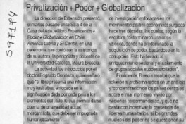 Privatización + poder + globalización  [artículo]