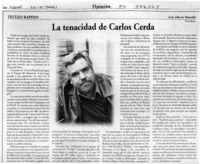 La tenacidad de Carlos Cerda  [artículo] Luis Alberto Mansilla