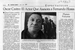 Oscar Castro, el actor que asesora a Fernando Flores  [artículo]