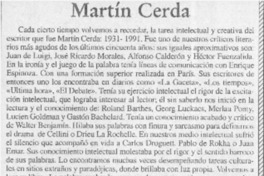 Martín Cerda  [artículo] Ramón Riquelme