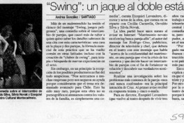 "Swing", un jaque al doble estándar  [artículo] Andrea González