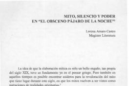 Mito, silencio y poder en "El obsceno pájaro de la noche"  [artículo] Lorena Amaro Castro