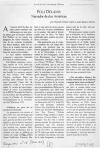 Poli Délano, narrador de dos Américas  [artículo] Juan Ignacio Iturria <y> Ricardo Gómez López