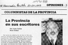 La provincia en sus escritores  [artículo] Juan Carlos Ruiz Godoy