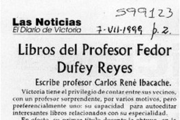 Libros del profesor Redor Dufey Reyes