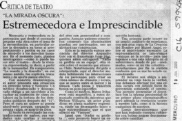 Estremecedora e imprescidible  [artículo] Pedro Labra Herrera