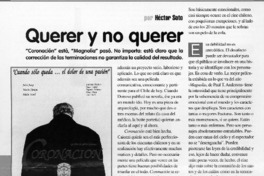 Querer y no querer  [artículo] Héctor Soto