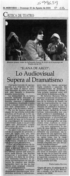 Lo audiovisual supera al dramatismo  [artículo] Pedro Labra Herrera