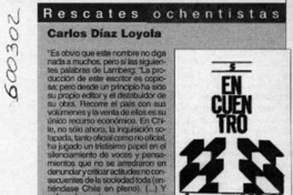 Carlos Díaz Loyola  [artículo]