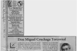 Don Miguel Cruchaga Tocornal  [artículo] Zenón Jorquera Figueroa