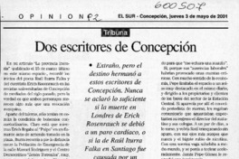 Dos escritores de Concepción  [artículo] Sergio Ramón Fuentealba
