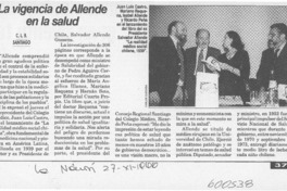 La vigencia de Allende en la salud  [artículo] C. L. B.