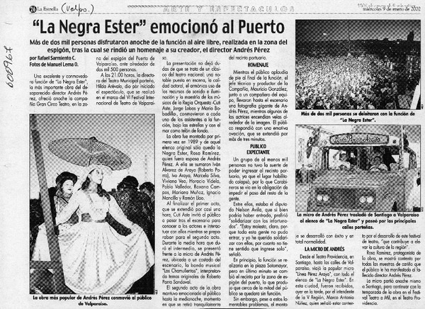 "La Negra Ester" emocionó al Puerto