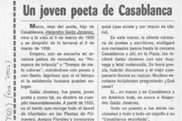 Un joven poeta de Casablanca  [artículo] Juan Meza Sepúlveda