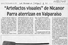 "Artefactos visuales" de Nicanor Parra aterrizan en Valparaíso  [artículo]