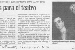 Páginas para el teatro  [artículo] Marietta Santí