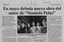 En mayo debuta nueva obra del autor de "Nemesio Pelao"  [artículo] Javier Ibacache V.