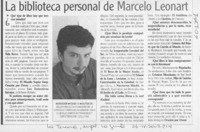 La biblioteca personal de Marcelo Leonart  [artículo]