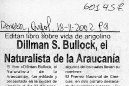 Dillman S. Bullock, el naturalista de la Araucanía  [artículo]