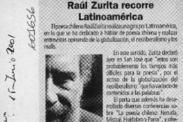 Raúl Zurita recorre latinoamérica  [artículo]
