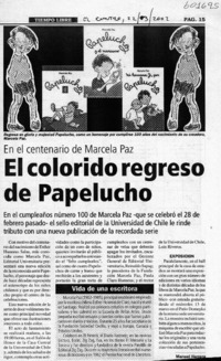 El colorido regreso de Papelucho  [artículo] Manuel Herrera