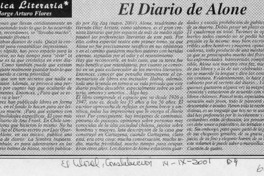 El Diario de Alone  [artículo] Jorge Arturo Flores