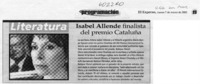 Isabel Allende finalista del premio Cataluña  [artículo]