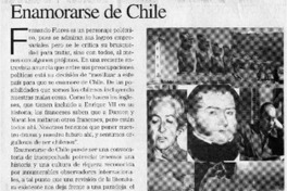 Enamorarse de Chile  [artículo] Alejandro Witker