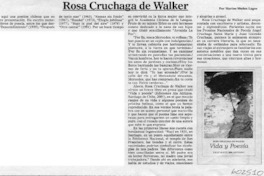 Rosa Cruchaga de Walker  [artículo] Marino Muñoz Lagos