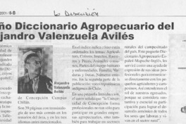 Pequeño Diccionario Agropecuario del Dr. Alejandro Valenzuela Avilés
