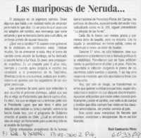 Las mariposas de Neruda  [artículo] Raúl Cantuarias Pérez