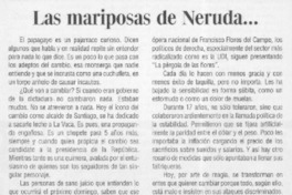 Las mariposas de Neruda  [artículo] Raúl Cantuarias Pérez