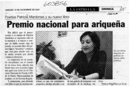 Premio nacional para ariqueña  [artículo] Pedro Clemente