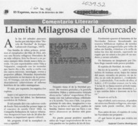 Llamita milagrosa de Lafourcade  [artículo] Gabriel Castro Rodríguez